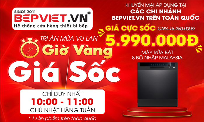 MÁY RỬA CHÉN GIÁ SỐC GIỜ VÀNG