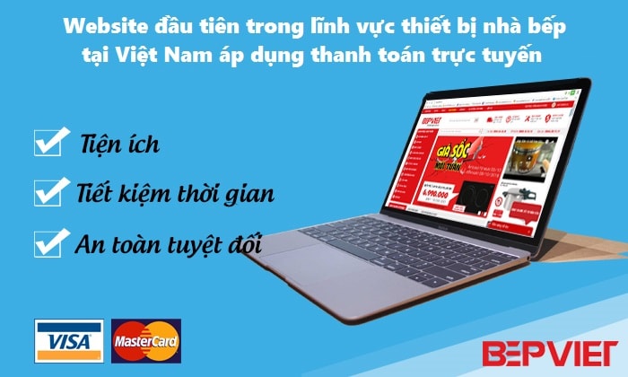 An toàn tuyệt đối khi mua hàng và thanh toán trực tuyến trên website bepviet.vn