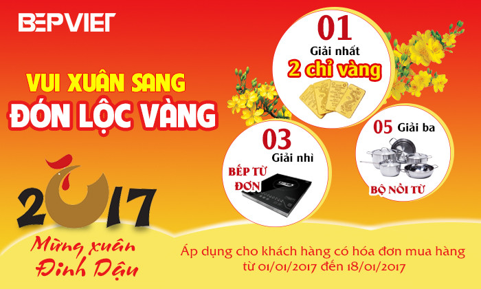 "Vui xuân sang - Đón lộc vàng" cùng Bếp Việt
