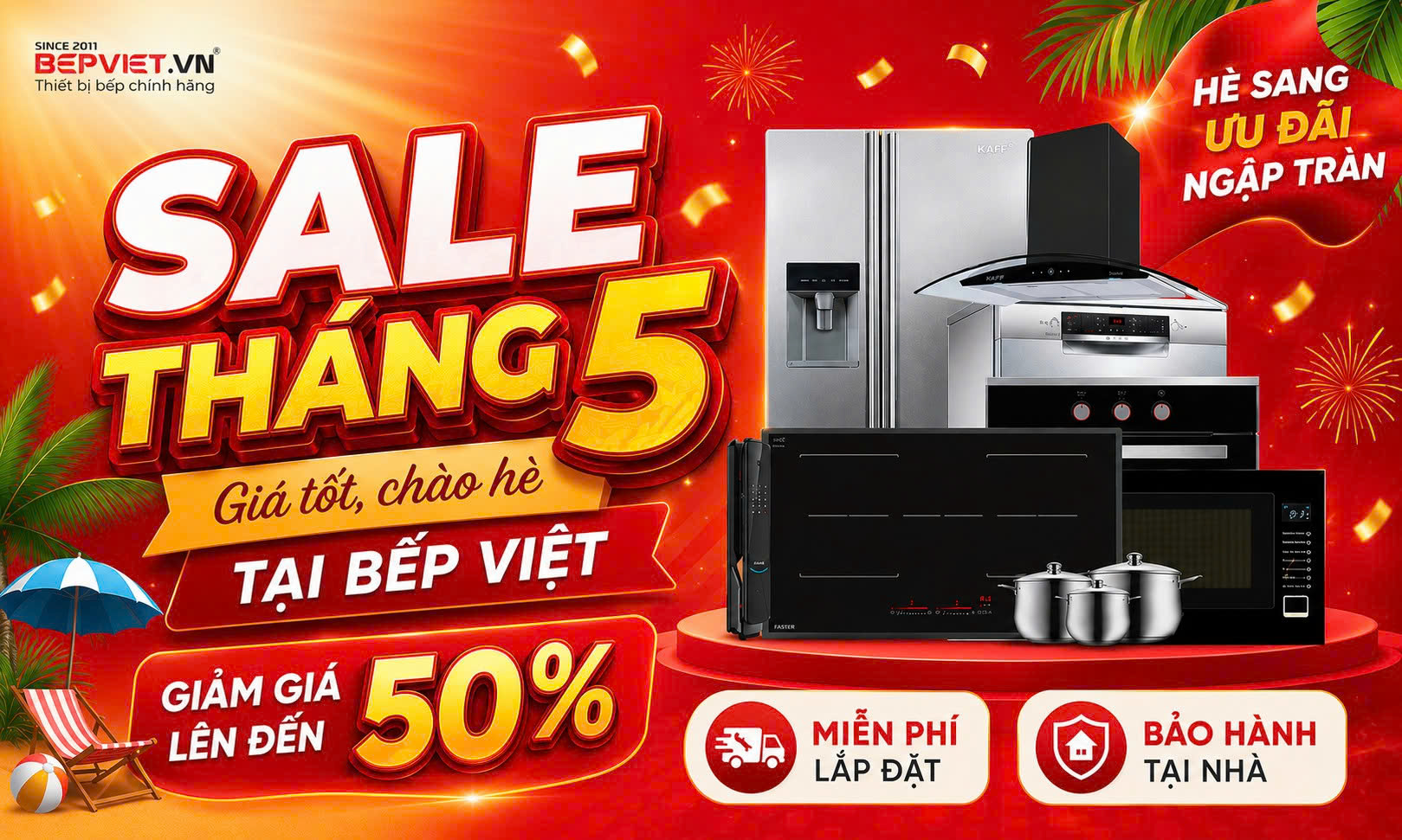 Bigsale tháng 5 nhận quà cực đã tại bepviet.vn