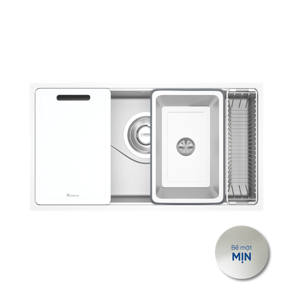 Chậu rửa bát phong cách Nhật bề mặt mịn Konox Tari 8748SM