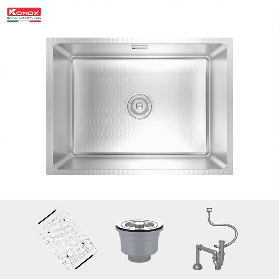 Chậu rửa bát 1 hố chống xước Konox KN6044SU Dekor