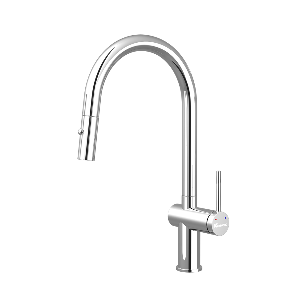 Vòi rửa bát dây rút Konox Comfor Chrome