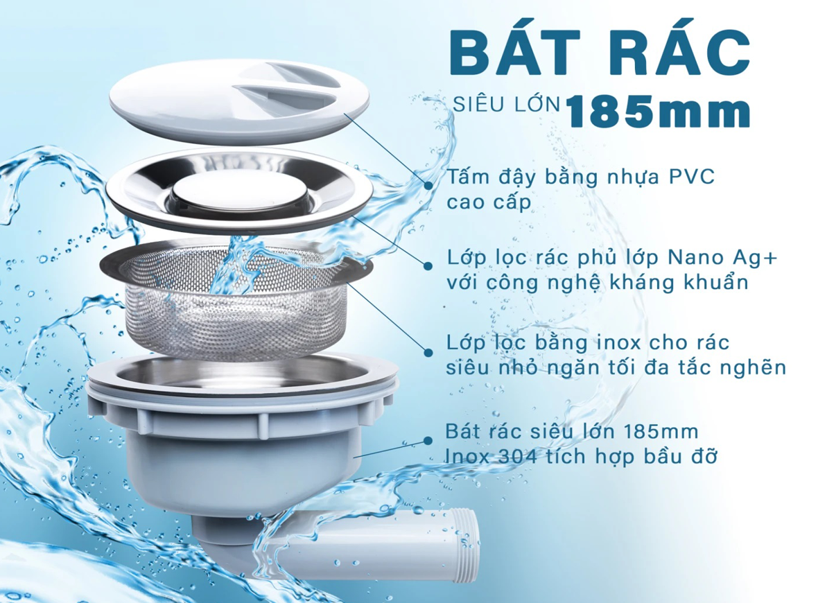 Chậu rửa bát Nobinox ROSA NN975D