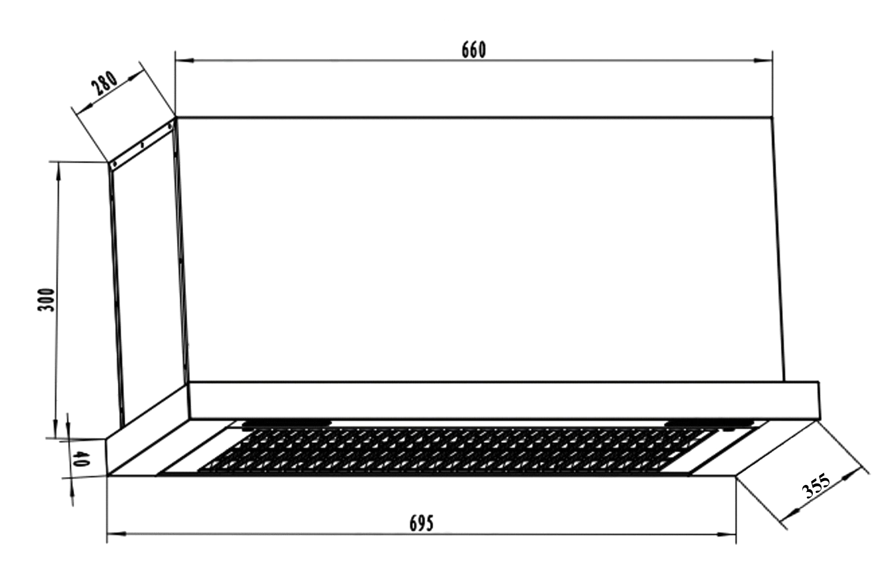 Máy hút mùi âm tủ Faster FS 7035G Autoclean