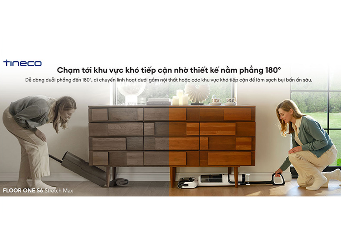 Máy hút bụi lau sàn khô ướt Ecovacs Tineco FLOOR ONE S6 Stretch Max