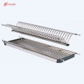 Giá bát đĩa cố định tủ trên dạng chữ V 2 tầng Fulco FC28 304