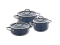 Bộ nồi WMF FUSIONTEC INSPIRE 3PCS SET BLUEBERRY 0516855290