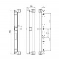 Tay đẩy khóa đại sảnh biệt thự Demax GL808 BN LUX