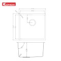  Chậu rửa bát phong cách Nhật bề mặt mịn Konox Tari 400SM
