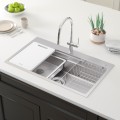 Chậu rửa bát 1 hố chống xước Konox Workstation Sink KN8751TS Dekor