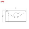 Chậu rửa bát phong cách Nhật bề mặt mịn Konox Tari 8748SM