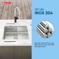 Chậu rửa bát 1 hố chống xước Konox KN6044SU Dekor