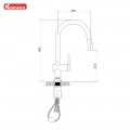 Vòi rửa bát dây rút Konox Comfor Chrome