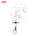 Vòi rửa bát dây rút Konox Volta Chrome