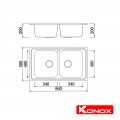 Chậu rửa bát Konox European sink Premium KS8650 2B