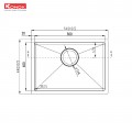 Chậu rửa bát Konox Undermount Sink Cube 5444SU