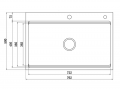 Chậu rửa bát Konox Topmount sink KN7650TS