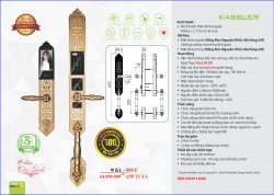 Khóa đại sảnh vân tay Kassler KL-989 MẠ VÀNG 24K